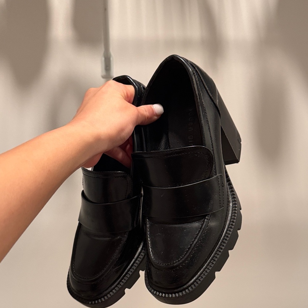 Madden Girl Black Chunky Loafers